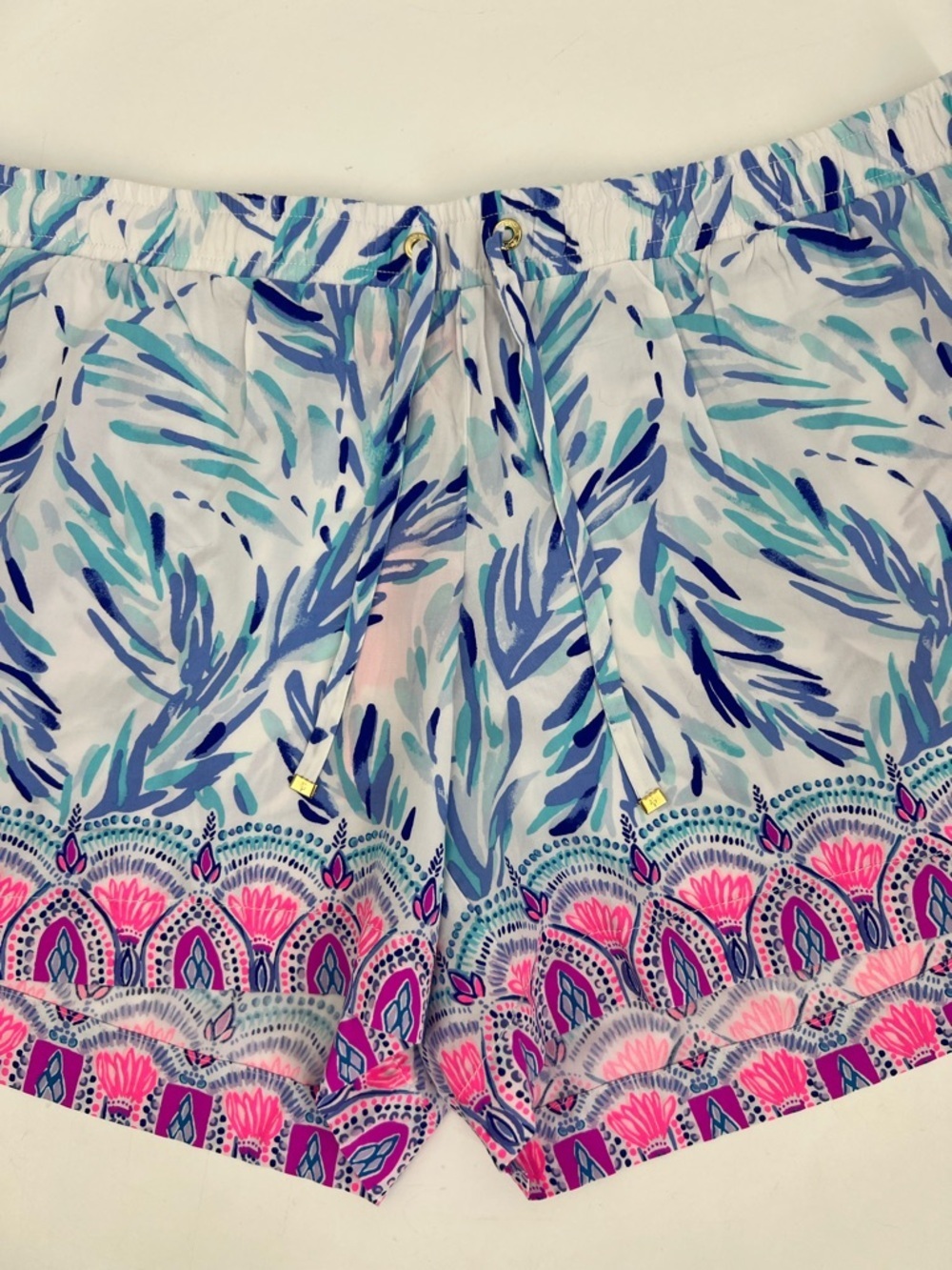 Lilly Pulitzer Katia Short Resort White Flock lightweight pull-on shorts  XL - Picture 4 of 12
